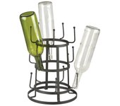 Secador de botellas redondo de metal de 24 cm