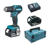 Makita taladro 18v li-ion 3ah - ø13mm - 410w - 2 baterías + 1 cargador + 1 maletín - ddf483rfj