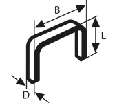 Tipo de clip de alambre plano 54. 12.9 x 1.25 x 14 mm