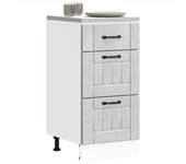 Mueble bajo de cocina | armario de cocina lucca madera contrachapada gris cemento cfw17853