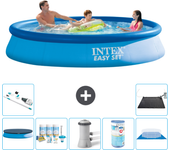Paquete de piscina - intex - alrededor - 366x366x76 cm + accesorios a641