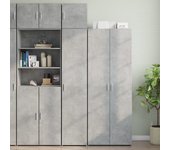 Mueble de almacenaje | armario estrecho madera ingeniería gris hormigón 40x42,5x225 cm cfw240785