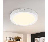 Nettlife lámpara de techo led redonda moderna lámpara de blanca 3000k 18w ip44 impermeable para sala de estar baño habitación infantil dormitorio
