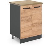 Vicco mueble bajo de cocina r-line, roble dorado, 60 cm , et roble