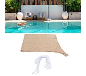 Toldo parasol cuadrilátero de 2x3m, color beige, resistente al desgaste, poliéster duradero, resistente al agua, toldo ligero portátil ampliamente uti