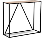 Consola estilo industrial en madera y acero negro