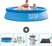 Paquete de piscina - intex - alrededor - 244x244x61 cm + accesorios cb4