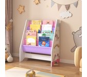 Estantería para niños fisterra 4 niveles unicornio aglomerado/poliéster 74 x 62 x 29 cm multicolor [en.casa]