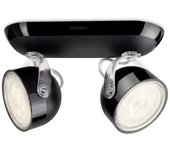 Regleta dyna led negro 2 luces