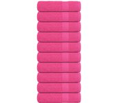 Vidaxl toallas de baño 10 uds rosa 100x150 cm 360 g/m² 100% algodón