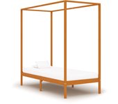 Maison exclusive - cama con dosel sin colchón madera maciza marrón miel 90x200 cm