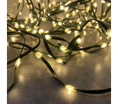 Guirnalda microled, 14 m, 140 led cálida, cable alambre verde, ip65, 31v