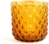 Set h&h nuevo murano 6 vasos, vidrio, ámbar, cl30
