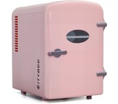 Zmh mini nevera rosa de 4 l, 12 v/230 v, silenciosa, ideal para coche, camping, oficina