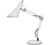 Lámpara de mesa industrial brazo articulado blanca