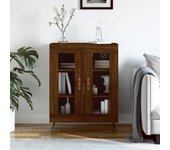 Aparador | aparador de comedor | armario de cocina de madera de ingeniería marrón roble 69,5x34x90 cm cfw15610