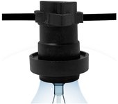 Ledkia guirnaldas para exterior cable eléctrico plano con portalámparas e27 a medida negro 25m
