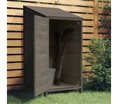 Caseta de jardín antracita 55x52x112 cm madera maciza de abeto