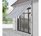 Toldo articulado stem barras telescópicas 300 x 120 x 220-309 cm azul oscuro y blanco [pro.tec]