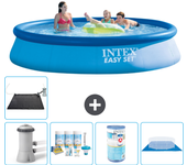 Paquete de piscina - intex - alrededor - 396x396x84 cm + accesorios a1126