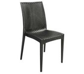 Sillón de exterior apilable efecto ratán bistro antracita