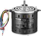 Vevor motor ventilador horno, 1/3 hp 1,95 a, 3 velocidades 1250/950/750 rpm, diámetro del eje 10 mm, longitud del eje 20 mm, rot ccw, cbb60 15 μf