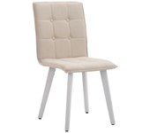 Silla miller tela blanca beige