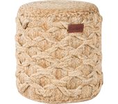 Beliani puf turkan yute beige 40 cm 40 cm 40 cm
