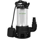 Bomba aguas sucias sumergible inoxidable 1.300 w. 25.000 lts/hora, profundidad 7 mts, elevación 11 mts. particulas max. ø 38