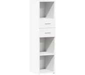 Aparador alto | aparador de comedor | armario de cocina madera de ingeniería blanco 30x42,5x124 cm cfw75757