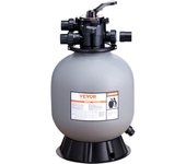Vevor filtro de arena de 19 pulgadas de flujo hasta 45 gpm sistema de filtro de arena para piscina sobre el suelo con válvula multipuerto