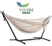 Vivere hamaca de malla con soporte (280 cm) - sand/sky