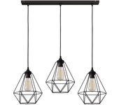 Helam karo lámpara de techo suspendida barra recta negra 78cm
