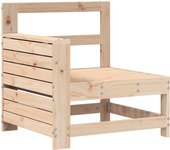 Sofá de jardín con reposabrazo mesa auxiliar madera maciza pino