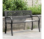 Vidaxl banco de jardín acero negro 120 cm
