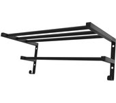 Toallero de pared para radiador seca toallas eléctrico hygge family accesorio funcional amurable negro mate 520x256 mm