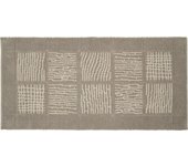 Alfombra de baño 65x140 cm pie de cama suave antideslizante algodón puro shaggy tórtola