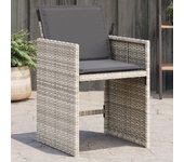 Maison exclusive - sillones de jardín con cojines 4 uds ratán sintético gris claro