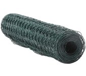 Alambre para gallinero 10/25m, valla rígida para jardín tamaño de malla: 27 mm - altura: 100cm x 10m