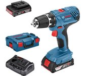 Taladro de batería 18v gsr 18v-21 | maleta de caja 2x batería 2.0 ahl