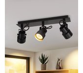 Zmh foco de techo negro - lámpara de techo vintage gu10 para cocina, salón y pasillo