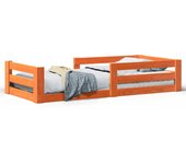 Cama sin colchón madera maciza de pino marrón cera 70x140 cm