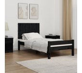 Cabecero de cama，panel de cabecera，decoración de pared de pared madera maciza pino negro 95,5x3x60 cm cfw16995