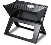 Tienda eurasia – barbacoa plegable portátil, acero inoxidable, 28,5x44x36,7 cm, negro