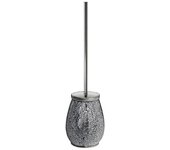 Gedy scopino-portascopino myosotis grigio-argento resina 46x12,5x12,5 cm