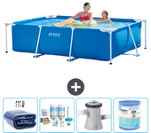 Paquete de piscina - intex - rectángulo - 220x150x60 cm + accesorios a3