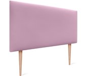 Dhome cabecero de polipiel liso y con patas cabeceros cabezal tapizado cama (polipiel rosa, 110cm (camas 80/90/105))