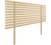 Dhome cabecero de madera reciclada dm estilo japones con patas cama palets herrajes incluidos (105cm, madera natural)