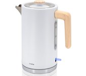 Nordic hervidor agua eléctrico 1,7l inalámbrico ebullición rápida, libre de bpa, base de 360°, briebe, blanco, 2200, kt1165wht