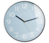 Kraus reloj de pared redondo cm 35 blanco y azul claro. o h&h